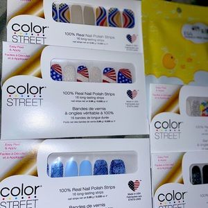 Color street sets (5)and free facemask and samples